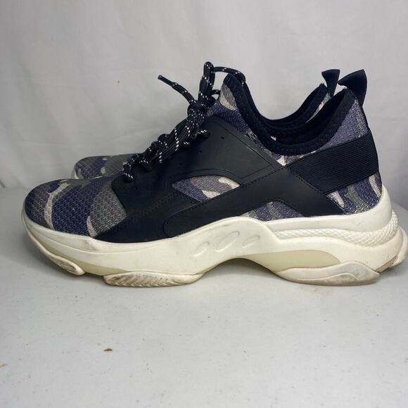 Steve Madden Isles2 Black Camo Sneakers Thick Sole Shoes Size 9 - Picture 7 of 16